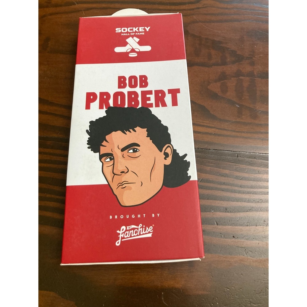 New Sockey Hall of Fame NHL Bob Probert Socks 2018 Detroit Red Wings Hockey